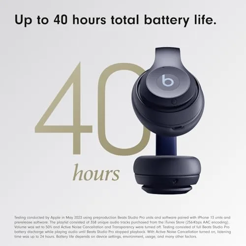 The Beats Studio Pro Premium Wireless Over-Ear Headphones- Up to 40-Hour in real use