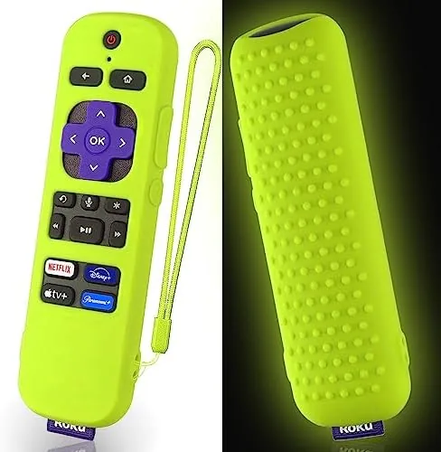 Silicone Cover for Roku TV Remote - Protective Case Sleeve with Lanyard (Glow Green) Review: Tested and Rated