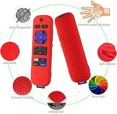 Another view of the Silicone Cover for Roku Voice TV Remote RCAL7R/Roku Express/Roku Streaming