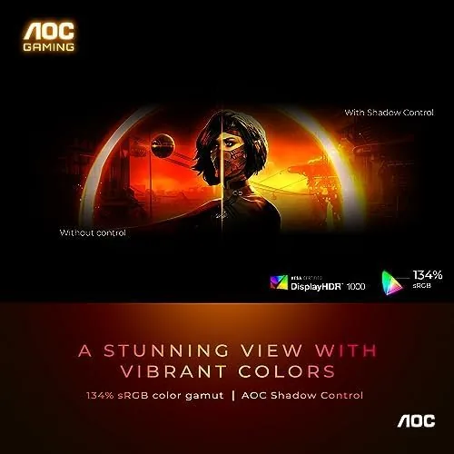 Another view of the AOC 27 Inch Gaming Monitor QHD 180Hz Mini-LED HDR1000, Q27G3XMN