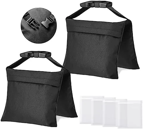 2 Packs Sandbags, Heavy Duty Sand Bags with 4 PE Bags, Sand Bags with Review: Tested and Rated