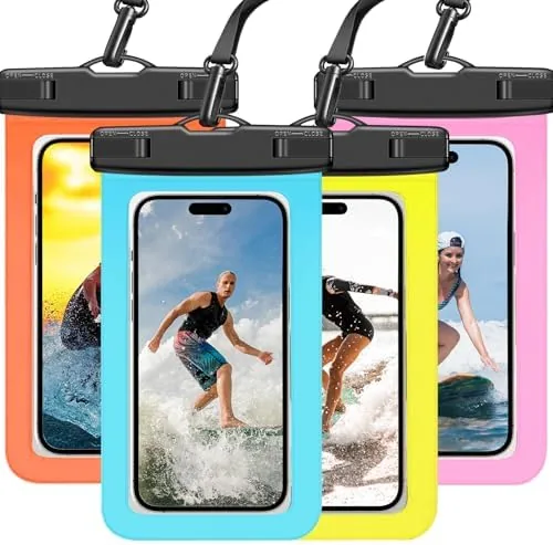 4 Pack Waterproof Phone Pouch IPX8 Universal Waterproof Case Dry Bag Phone Protector for Review: Tested and Rated