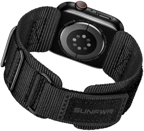 Overview of the SUNFWR Rugged Nylon Band Compatible with Apple Watch for Men,Sport