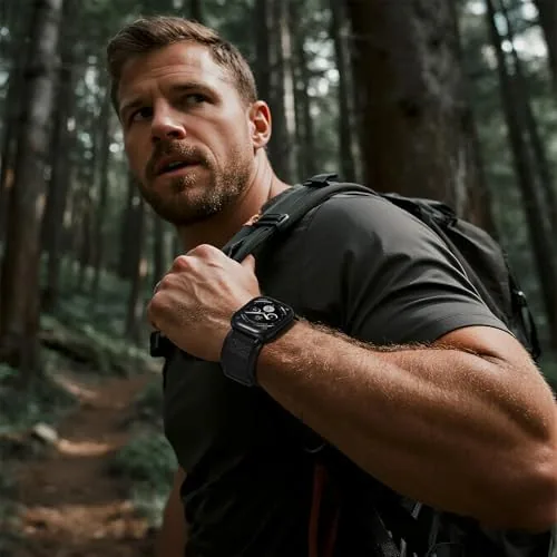 Close look at the SUNFWR Rugged Nylon Band Compatible with Apple Watch for Men,Sport build quality