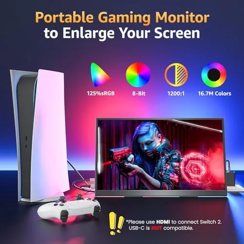 The monitor running a refresh rate test showing smooth motion on screen