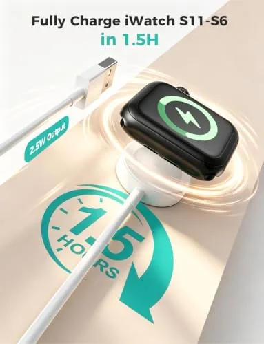 The ππππ ππ©π π«ππππ for Apple Watch Charger USB Magnetic Fast Charging in real use