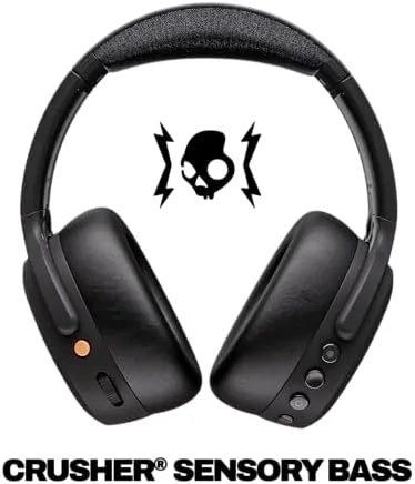 Close-up of the Skullcandy Crusher ANC 2 adjustable bass slider on the left ear cup