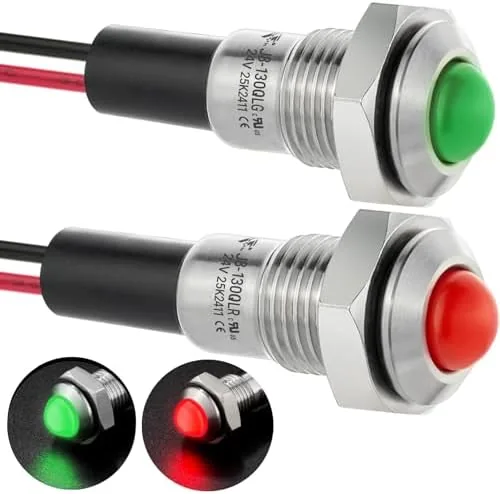 Overview of the UL Listed Mini Indicator Light 8mm 0.31" Waterproof Domed Metal