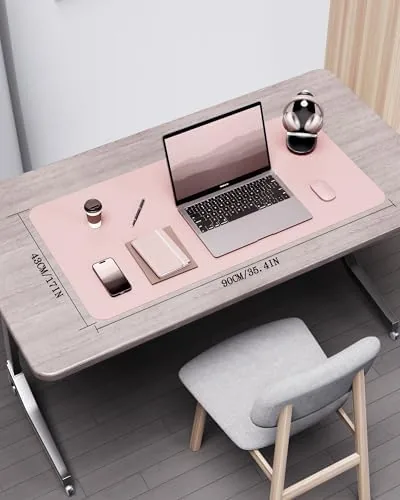 Close look at the YSAGi Double-Sided Cork PU Leather Waterproof Desk Pad Protector for build quality