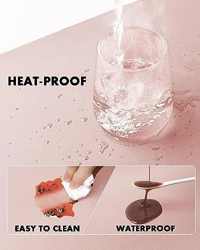 Another view of the YSAGi Double-Sided Cork PU Leather Waterproof Desk Pad Protector for