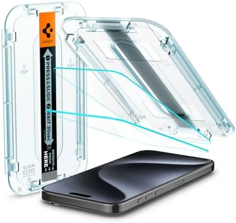 Spigen GlasTR EZ FIT Tempered Glass Screen Protector for iPhone 15 Pro | 9H+ Review: Tested and Rated