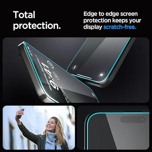 Another view of the Spigen GlasTR EZ FIT Tempered Glass Screen Protector for iPhone
