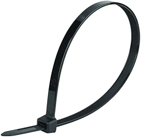 Detail shot of the Zip Ties Assorted Sizes 6+8+12 Inch 200 Pack in Black features