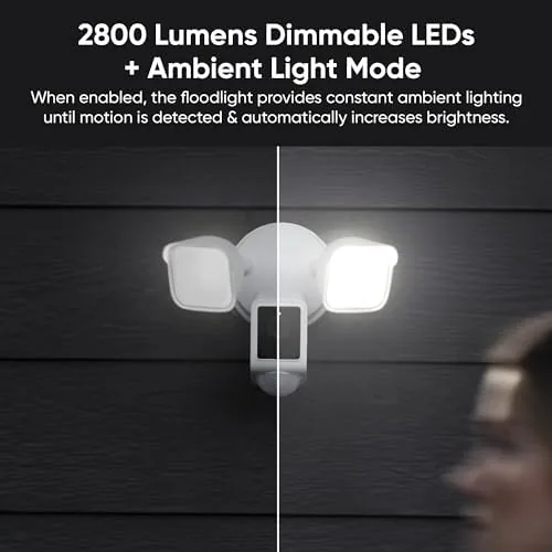 Another view of the WYZE Floodlight Camera v2, 2K HD Outdoor Security Camera with 2800 Lumens