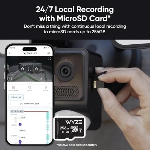 The WYZE Floodlight Camera v2, 2K HD Outdoor Security Camera with 2800 Lumens compared in context