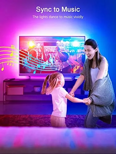 Another view of the KANTUTOE TV Backlights, 13.1FT LED Lights for 32-65 Inch TV