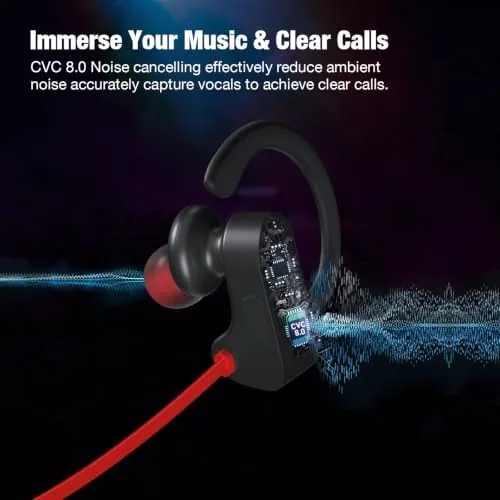 The JOYWISE Bluetooth Headphones Wireless Earbuds 16H Playtime Wireless Headphones IPX7 in real use
