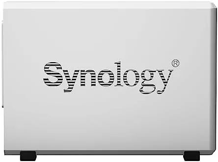 Detail shot of the Synology DS223j 2-Bay Diskstation NAS (Realtek RTD1619B 4-Core 1.7 GHz features