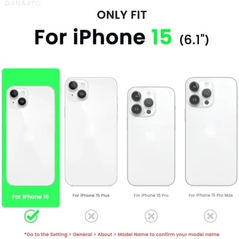 Close look at the ORNARTO Compatible with iPhone 15 Case 6.1, Slim Liquid Silicone build quality