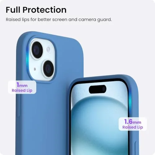 The ORNARTO Compatible with iPhone 15 Case 6.1, Slim Liquid Silicone in real use