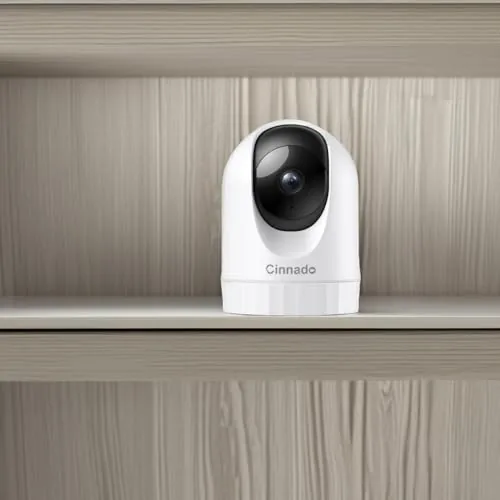 Another view of the Cinnado 2K Security Camera Indoor for Pet/Dog/Baby with Phone App