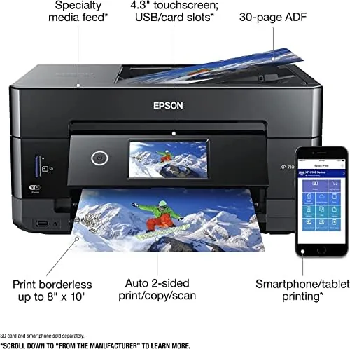 Close look at the Epson Expression Premium XP-7100 All-in-One Color Inkjet Printer - Print build quality