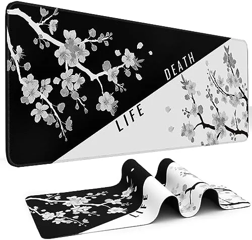 DIGSOM Mouse Pad Black and White Cherry Blossom Pattern, 31.5 x 11.8in | XL Review: Tested and Rated