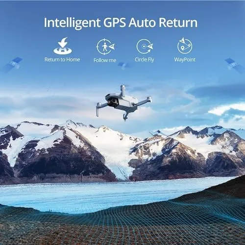 The controller with the phone app showing the drone camera view