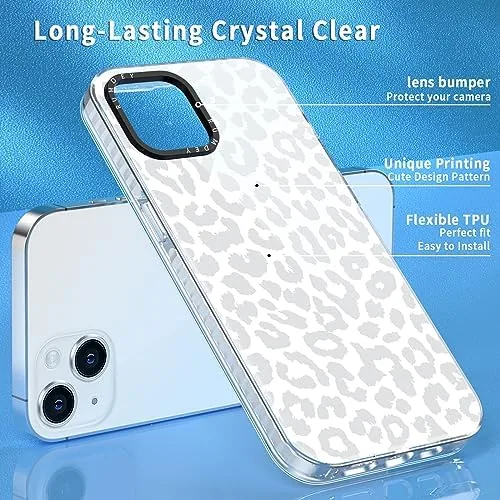 Another view of the 2 Pack Cheetah Print Cases for Apple iPhone 13 /