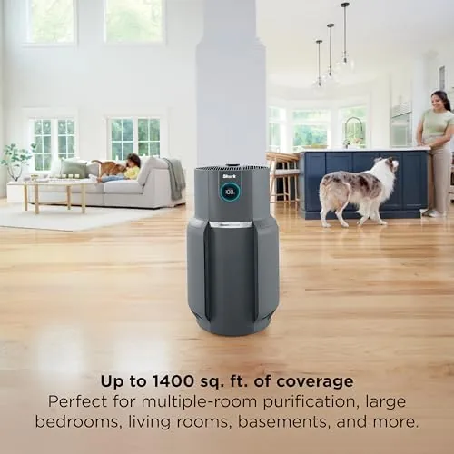 Another view of the Shark NeverChange Air Purifier Max with Odor Neutralizer, HP302, Dove