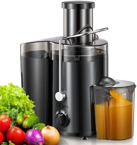 QCen 500W Centrifugal Juicer Review: Wide Chute, Easy Clean