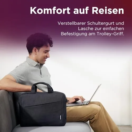 Another view of the Lenovo Laptop Carrying Case T210, 15.6-Inch Laptop and Tablet, Sleek