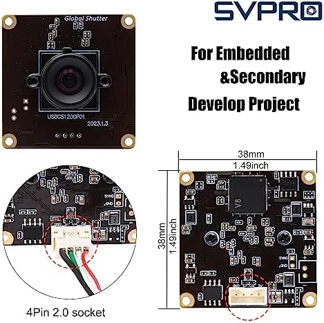 The SVPRO Global Shutter USB Camera Module 90fps High Speed Webcam compared in context