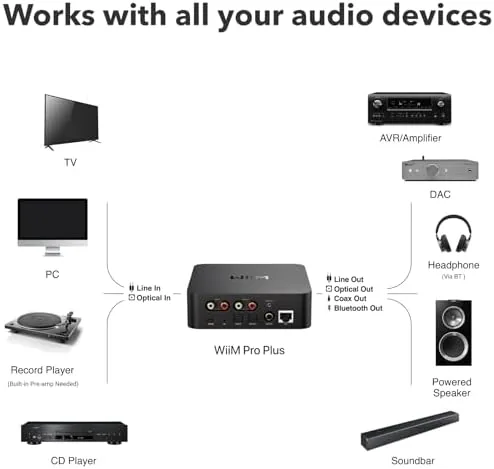 Another view of the WiiM Pro Plus Music Streamer for Stereo Systems, Modernize Your