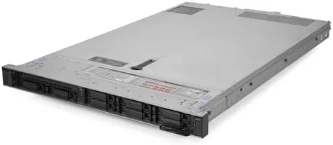 Close up of the front drive bays and status LEDs on the PowerEdge R640