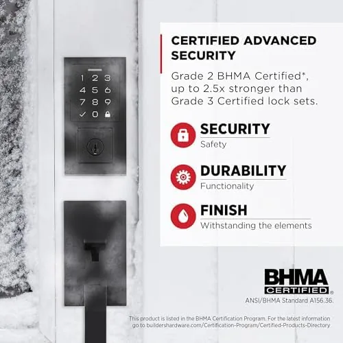 The Kwikset SmartCode 270 Keyless Entry Electronic Touchpad Deadbolt Door Lock in real use