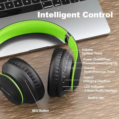 The Wireless Bluetooth Headphones Over Ear V6.0 HiFi Stereo with Mic compared in context