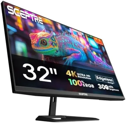 Overview of the Sceptre 32-inch 4K UHD 3840 x 2160 Monitor DisplayPort x2