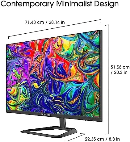 Close look at the Sceptre 32-inch 4K UHD 3840 x 2160 Monitor DisplayPort x2 build quality