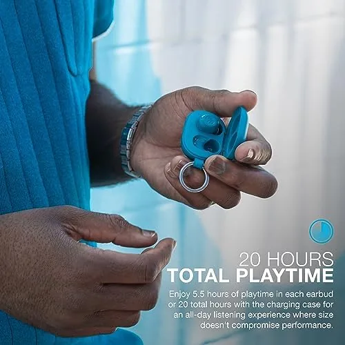 The JLab JBuds Mini, True Wireless Earbuds, Bluetooth Multipoint, IP55 Sweat in real use