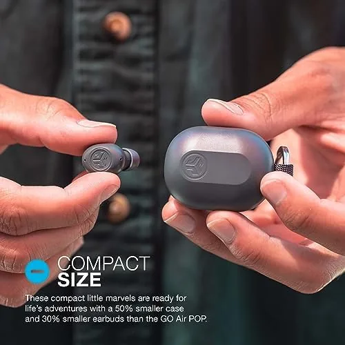 Close look at the JLab JBuds Mini, True Wireless Earbuds, Bluetooth Multipoint, IP55 Sweat build quality