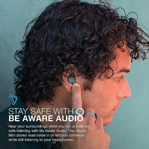 The JLab JBuds Mini, True Wireless Earbuds, Bluetooth Multipoint, IP55 Sweat compared in context