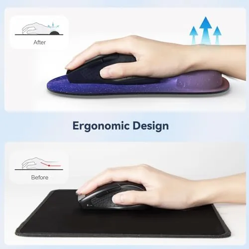 Close look at the TECKNET Ergonomic Mouse Pad with Wrist Support | Soft Memory build quality