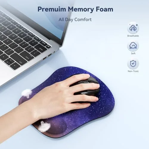 The TECKNET Ergonomic Mouse Pad with Wrist Support | Soft Memory in real use