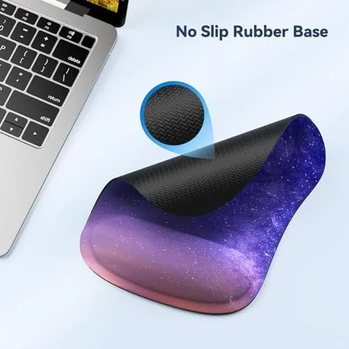 Another view of the TECKNET Ergonomic Mouse Pad with Wrist Support | Soft Memory