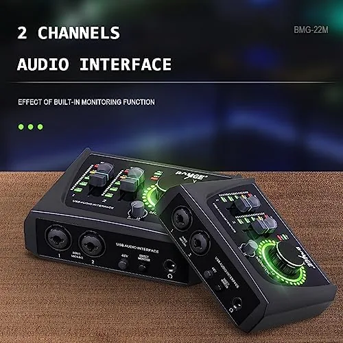 Close look at the mini 2 Channel USB Audio Interface for Recording, Streaming and build quality