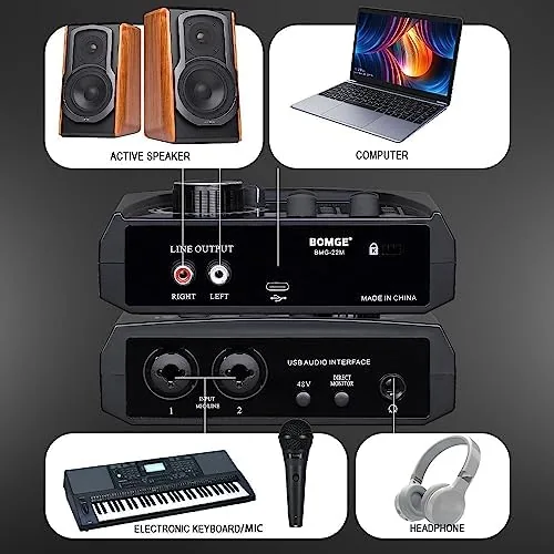 The mini 2 Channel USB Audio Interface for Recording, Streaming and compared in context