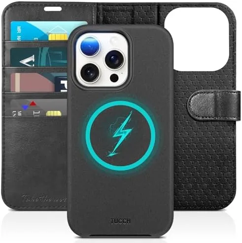 TUCCH 2-in-1 Detachable Wallet Case for iPhone 15 Pro (6.1") 2023, Black | 4 Review: Tested and Rated