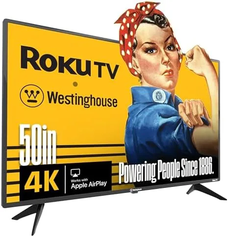 The Westinghouse 50 inch Roku TV set up in <a href=
