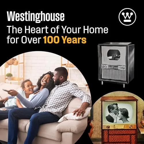 Roku home screen grid of streaming channels on the Westinghouse television
